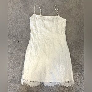 Lulu’s White Lace Mini Dress